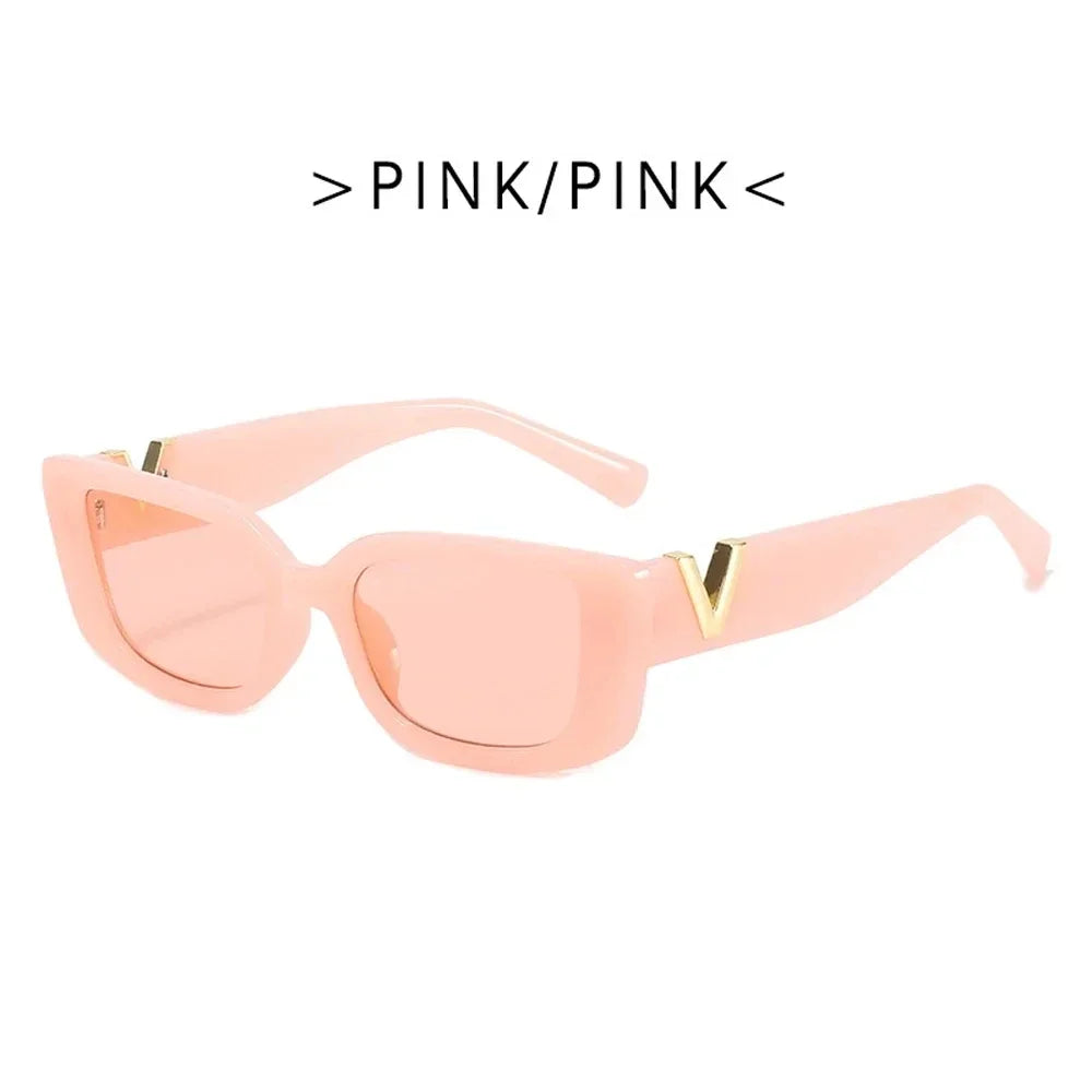 Retro Rectangle Sunglasses Women Brand Designer Vintage Small Frame Sun Glasses Ladies Classic Black Square Oculos De Sol
