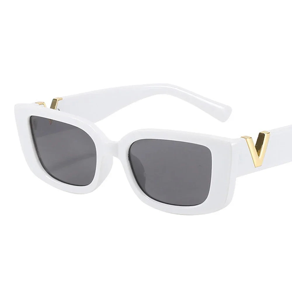 Retro Rectangle Sunglasses Women Brand Designer Vintage Small Frame Sun Glasses Ladies Classic Black Square Oculos De Sol