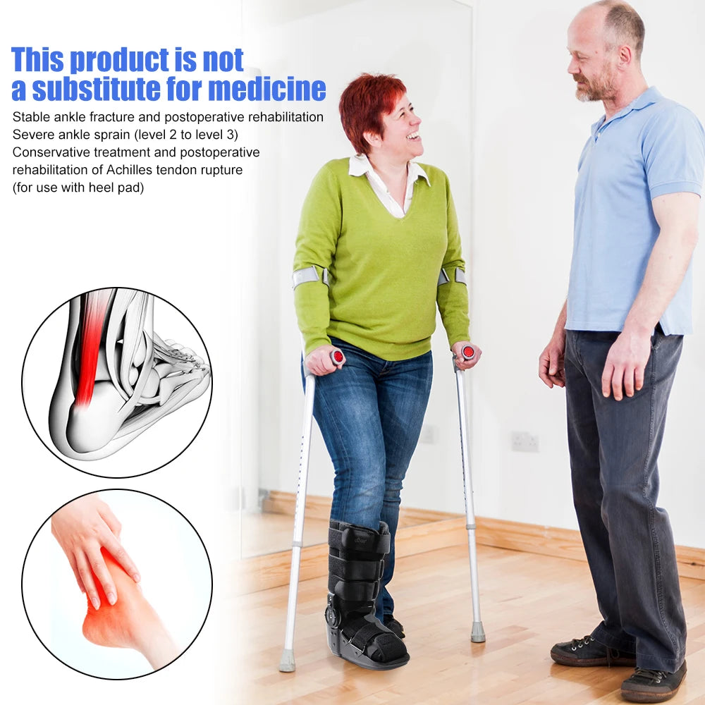 Walker Brace ROM Air Walking Fracture Boot with Air Pump Brace for Stabilizer Injured Foot Ankle Sprain Broken Toe Post Surgery