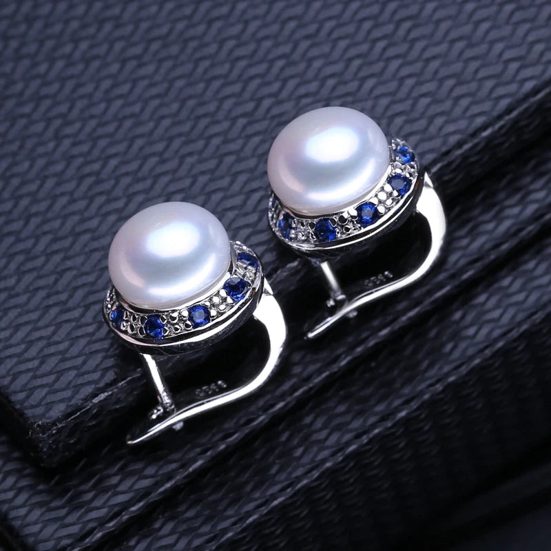 FENASY Natural Freshwater Pearl Earrings For Women Fashion Jewelry Korean Style Classic 925 Sterling Silver Stud Earrings