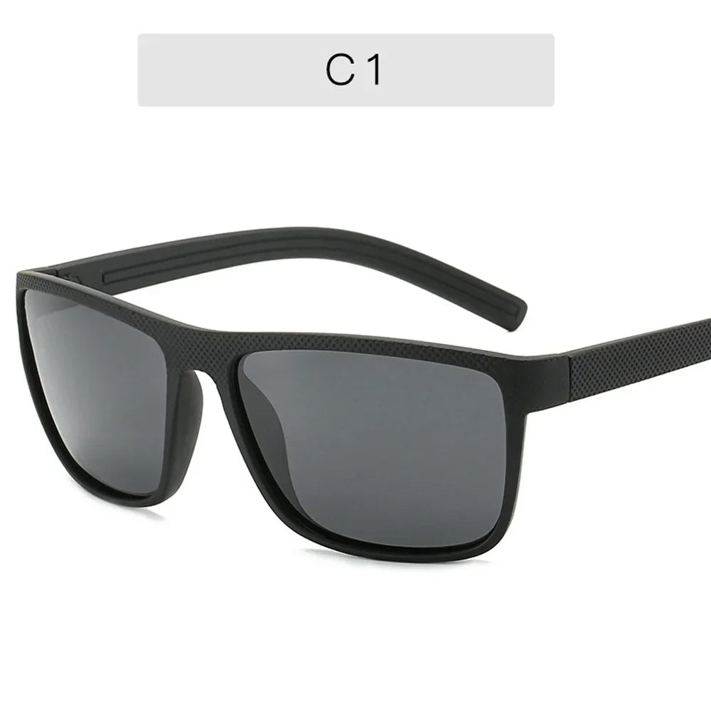 MUSELIFE Brand Polarized Sunglasses For Men Plastic Oculos de sol Men's Fashion Square Driving Eyewear Travel Sun Glass