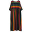 Rainbow Dress With Pockets Women's Stripe Print Plus Size Loose Large Swing Dresses Female Casual Breath Comfty Outgoing Dress