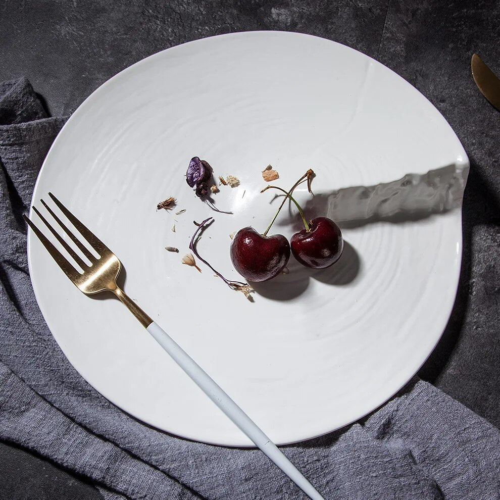 Japanese tableware ceramic plate high value characteristic hotel Western Restaurant steak dinner plate