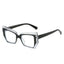 Cat Eye Flat Mirror Women Polygon Fashion Eyeglasses Frame Anti Blue Light Optical Clear Lens Eyewear New Retro Glasses Frame