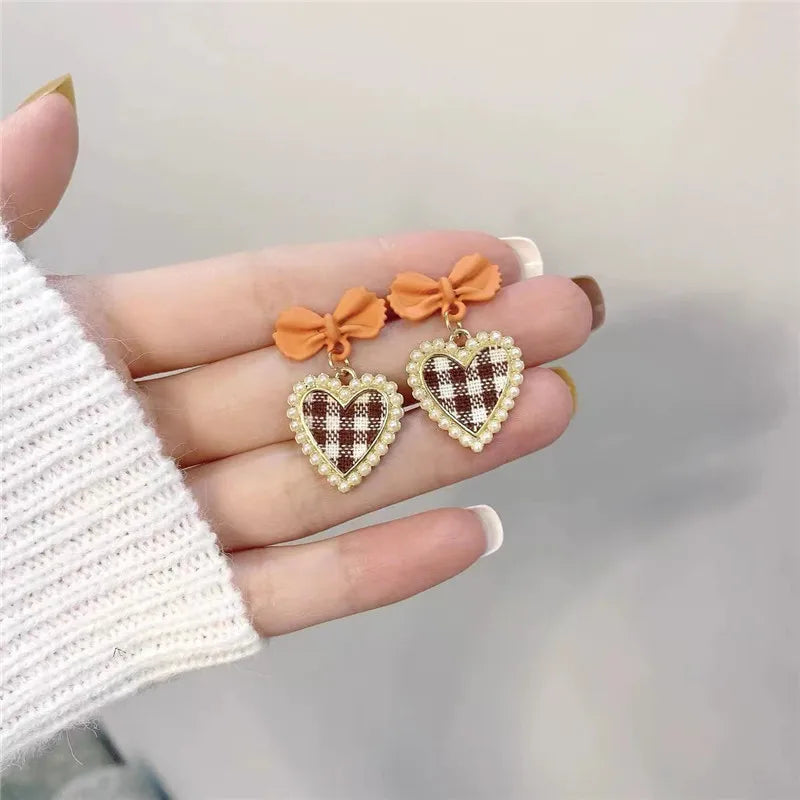 Korean Fashion Imitation Shell Pearl Dangle Earrings for Women Crystal Zirconia Flower Wedding Bridal Earring Party Accessories