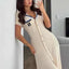 2024 Summer Elegant Slim Knitted Long Dress Women's Letter Single Breasted Long Sleeved Designer Vintage Dresses White Autumn