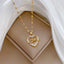 Fashionable Micro-embellished Jewelry Love Necklace, Exquisite Retro Style, Light Luxury and Versatile Stainless Steel Pendant