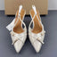 Pointed Toe High Heels Women Sandals 2025 Summer Brand Designer White Ladies Wedding Shoes Trendy Buckle Mules Footwear