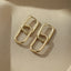 Square Earrings Gold Color Geometric Square Hoop Earrings for Women Huggie Punk Hip-Hop Metal Round Circle Jewelry Wholesale