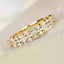 Huitan Dazzling Zirconia Finger Ring Lady Engagement Ceremony Accessories for Women Fashion Versatile Jewelry for Wedding Party