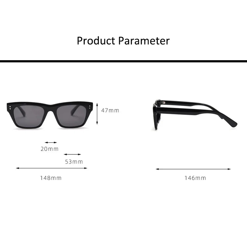 New Men Women Personalized Trendy Polarized Sunglasses Fashion Wrap Square Frame Ins Eyewear Show Small Facial Features