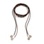 Ethnic Retro Brown Black Rope Chain Necklace for Women Metal Beaded Geometric Charm Adjustable Choker Jewelry Party Collar New