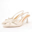 Pointed Toe High Heels Women Sandals 2025 Summer Brand Designer White Ladies Wedding Shoes Trendy Buckle Mules Footwear
