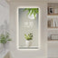 Simple Green Plant Digital Plug-in Electronic Clock Wall Clock Living Room Hallway Hallway Decoration LED Hanging Wall Clock