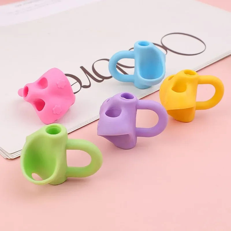 Silicone Pencil Holder Child Pen Grips Three-finger Posture Corrector Student Writing Posture Correction Trainer Kids Aid Grip
