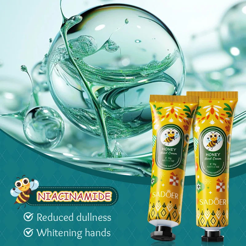 1pcs/2pcs SADOER Honey Hand Cream Anti-Drying Crack Moisturizing Brightening Repairing Hand Creams For Hands Skin Care