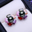 FENASY Natural Freshwater Pearl Earrings Wedding Engagement Bohemian Party Flower 925 Sterling Silver Stud Earrings
