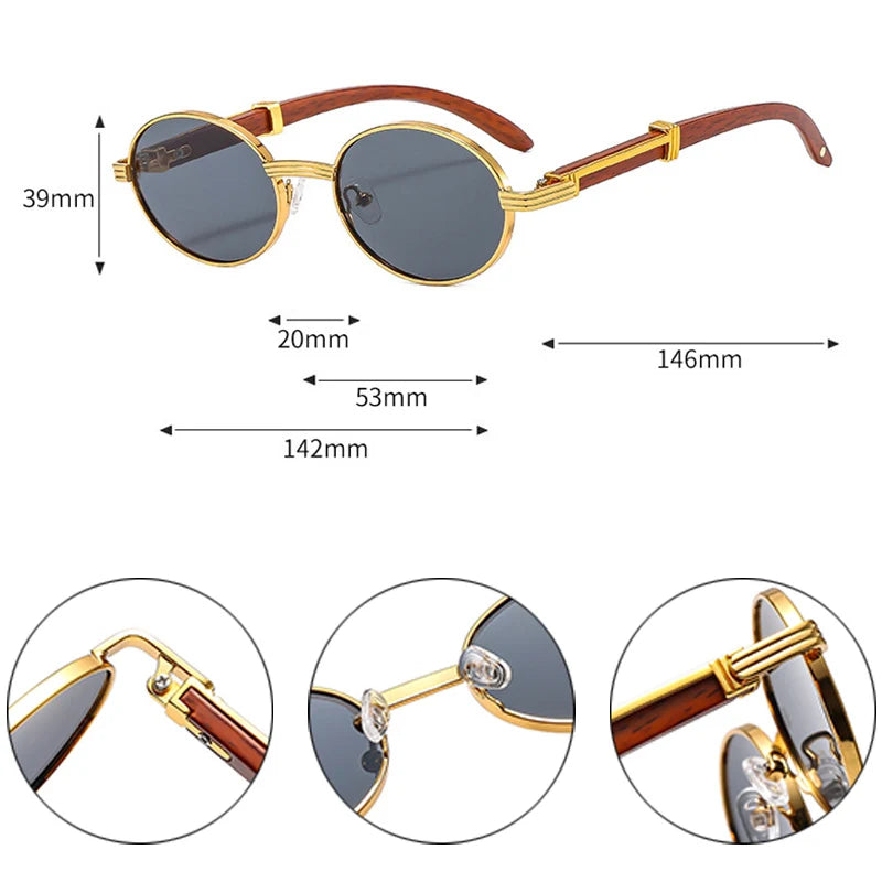 SO&EI Retro Oval Men Sunglasses Fashion Brand Designer Clear Gradient Lens Eyewear Women Luxury Sun Glasses Shades UV400