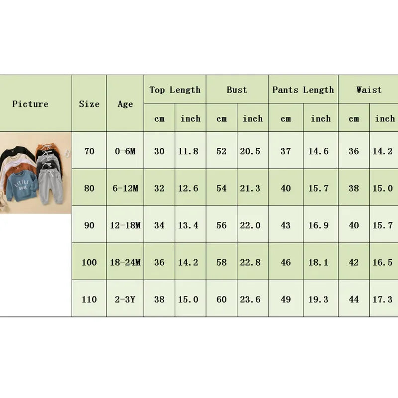 Newborn Kid Baby Boy Pant Sets Autumn Clothes Long Sleeve Letters Shirt and Long Drawstring Pants Baby Items Clothing Infant