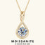 Lnngy 8mm 2.0ct Moissanite Necklace S925 Sterling Silver Pendant Necklaces For Women Exquisite cadena plata 925 Wedding Jewelry