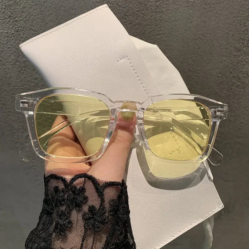 Unisex Cat Eye Casual Goggles Women Retro Rectangle Sunglasses  Luxury Design Classic Sun Glasses Ladies Outdoor Eyeglass