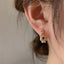 2022 Korean New Simple Temperament Circle Pearl Earrings Fashion Small Versatile Earrings Women's Jewelry