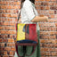 High Fashion Woman Backpack Genuine Leather Patchwork Travelling Bagpack Cow Leather Girls School Backpack Female Daypack