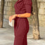 2024 ZANZEA Elegant Office Suit Dress Women Half Puff Sleeve Vestidos Summer Fashion Solid Color Robe Casual V-neck OL Dresses