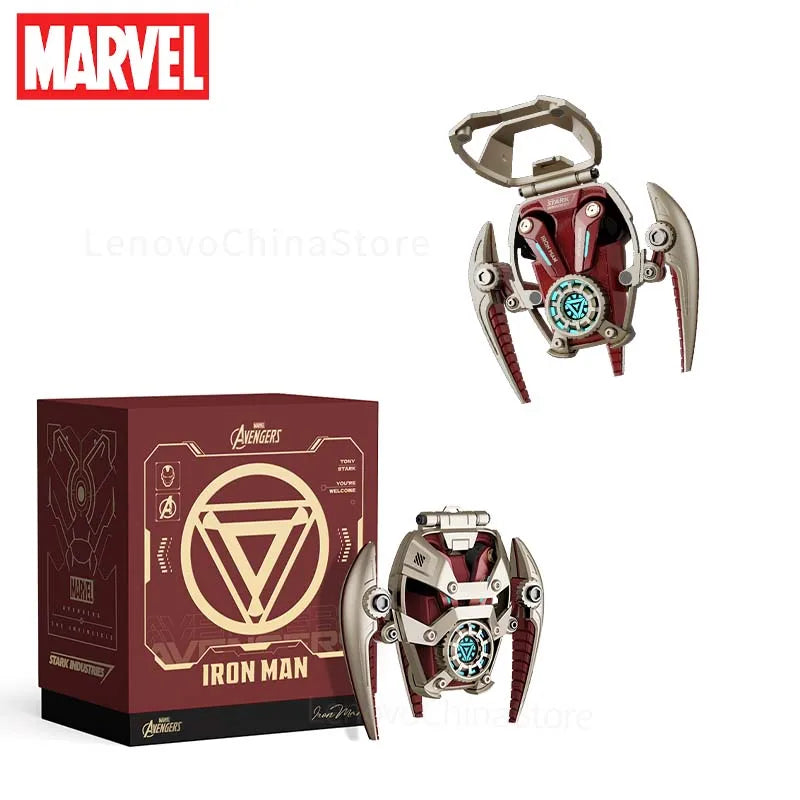 Marvel Genuine Bluetooth Earphone Cool Iron Man RGB Ambience Light Mecha-shaped Headset High Quality Zinc Alloy MR28 Plus/Mini