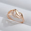 Kinel Luxury 585 Rose Gold Color Geometry Rings For Women Shiny Natural Zircon Accessories Ethnic Bride Wedding Jewelry Gift
