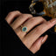 Real S925 sterling silver 18k Gold plating Geometric hexagon Synthetic blue topaz open ring for women luxury Fine jewelry