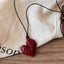 New Heart Pendant Necklace Adjustable Pull-out Sweater Chain Accessory Wholesale