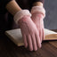 New Fashion Gloves Autumn Winter Cute Furry Warm Mitts Full Finger Mittens Women Outdoor Sport Female Gloves Screen