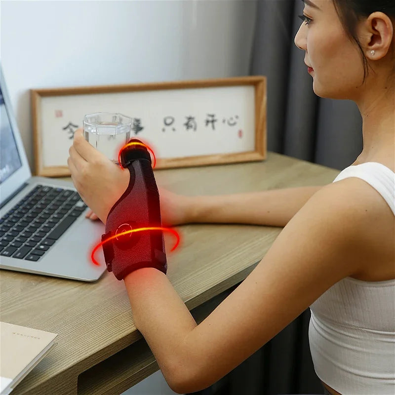 Hand Massager Thumb Tendon Sheath Wrist Protector Joint Sprain Fixation Wrist Electric Heating Vibration Massage vibromasseur