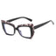 Cat Eye Flat Mirror Women Polygon Fashion Eyeglasses Frame Anti Blue Light Optical Clear Lens Eyewear New Retro Glasses Frame
