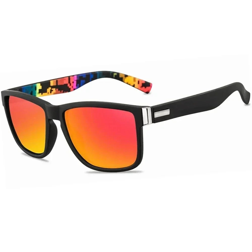 Fashion Wrap Square Frame Retro Decorative Photochromic Classic Sunglasses Women Men Versatile Pattern Sunglasses UV400 Goggles