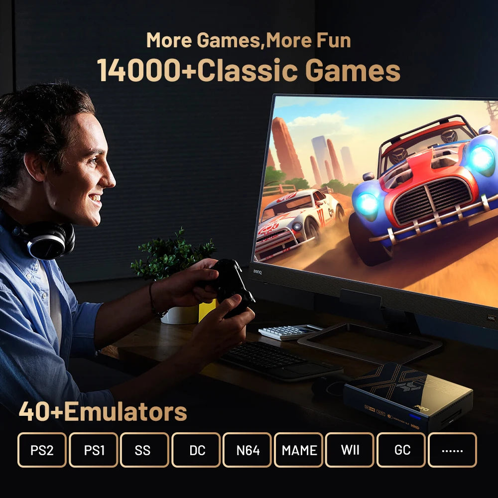 Kinhank Super Sonsole X5 PRO Retro Video Game Console RK3588 8GDDR4 with 4THDD 16000 Games Plug and Play for PS2/PS1/SS/DC/N64