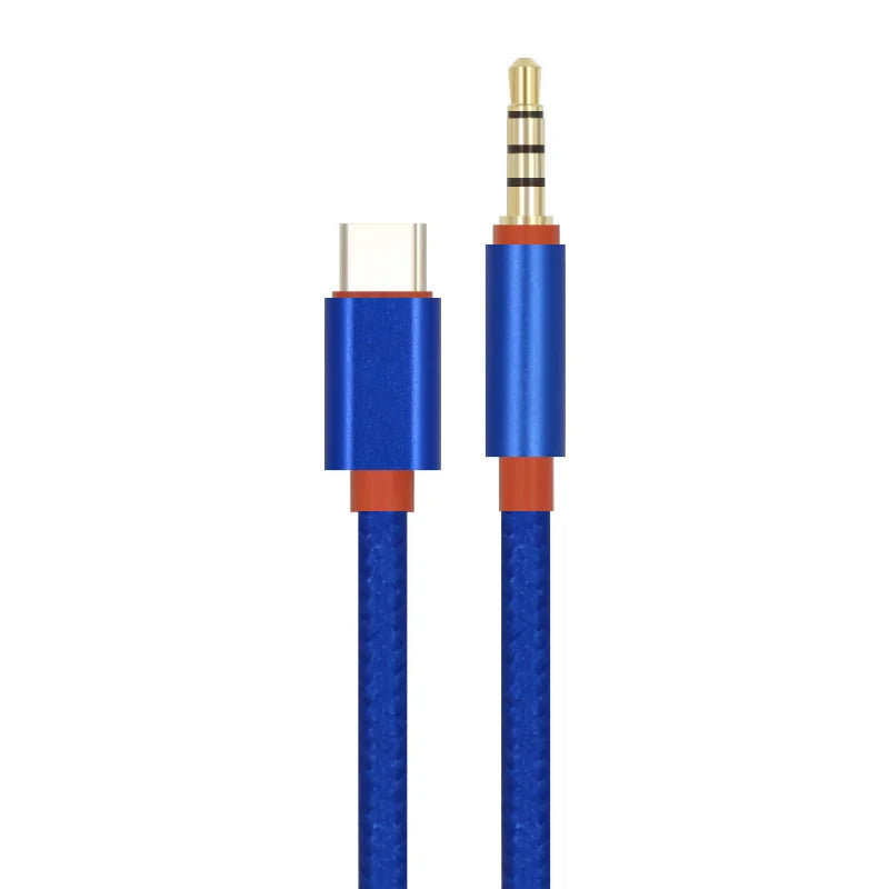 Type C Male To 3.5mm Male Car AUX Audio Cable Adapter USB C Type-C To 3.5mm AUX Audio Earphone Jack for Letv Le 2 Pro