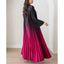 Wrinkled trench coat for women in summer and autumn 2024, new print gradient color flared sleeves, cardigan, long outerwear