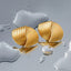 Fashion Textured Rhombus Brass Earrings 18k Gold Plating Jewelry Accessories Waterproof And Colorfast Ear Studs