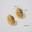 Fashion Textured Rhombus Brass Earrings 18k Gold Plating Jewelry Accessories Waterproof And Colorfast Ear Studs