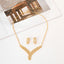 Exquisite Jewelry Set Women's Fashion Design Inlaid with Zircon Earrings Necklace Elegant Jewelry 2024 New Popular Style