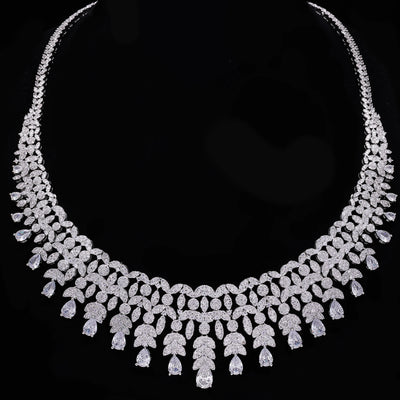 2024 New 4-piece Bride Zirconia Full Set Women's Party Jewelry Set Dubai Nigeria Crystal Wedding Jewelry Set