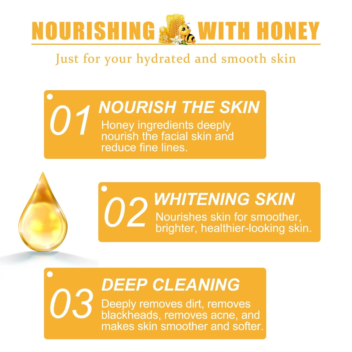 EELHOE Blackhead Remover Mask Honey Tearing Peeling Mask Dead Skin Clean Pores Acne Treatments Oil Control Nourishing Face Care
