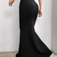 Solid Bodycon Ruched Long Skirt Women Sexy Black Elastic Elegant High Waist Mermaid Maxi Skirts Summer Streetwear