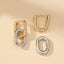 Square Earrings Gold Color Geometric Square Hoop Earrings for Women Huggie Punk Hip-Hop Metal Round Circle Jewelry Wholesale