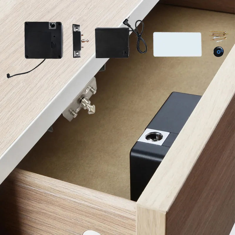 Invisible Sensor Induction Cabinet Lock RFID Card Smart Electronic Lock  Wardrobe Furniture Sauna Cupboard Locker Hole-free Lock