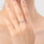 MODIAN 925 Sterling Silver Minimalist Dazzling Clear Zircon Ring Platinum Plated Wedding Jewelry For Women Valentine's Day Gift