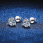 NeeTim 2ct 8mm D Color Moissanite Earrings 925 Sterling Sliver 3 Claw Stud Earring Wedding Engagement Fine Jewelry for Women