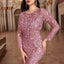 Plus Size Mermaid Formal Dresses O-Neck Long Sleeve Tulle Embroidery Party Gown Elegant Leaf Flower Dress Evening Luxury 2024